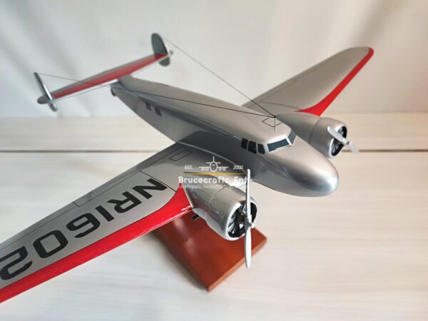 Model of Lockheed Model 10 Electra with detailed craftsmanship.